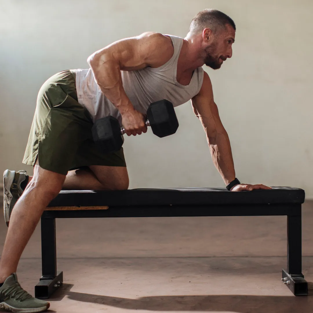 Lower body strength drill with controlled tempo reference